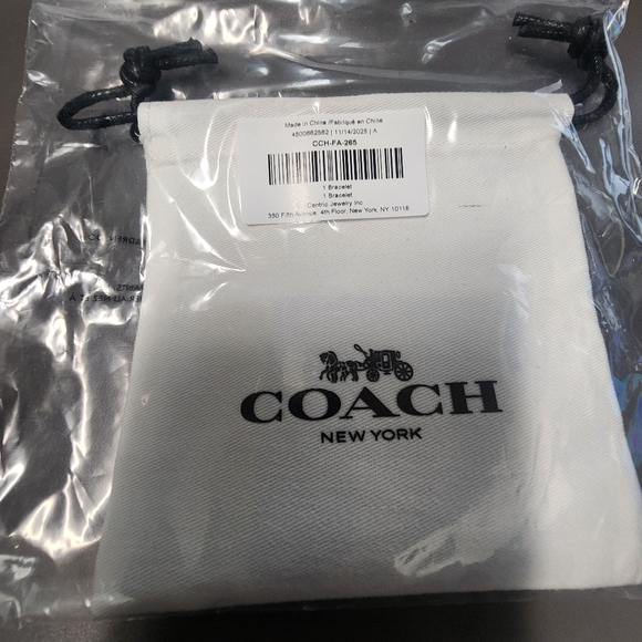 NWT Coach Charm Bracelet - Silver With Dust bag - Picture 3 of 3